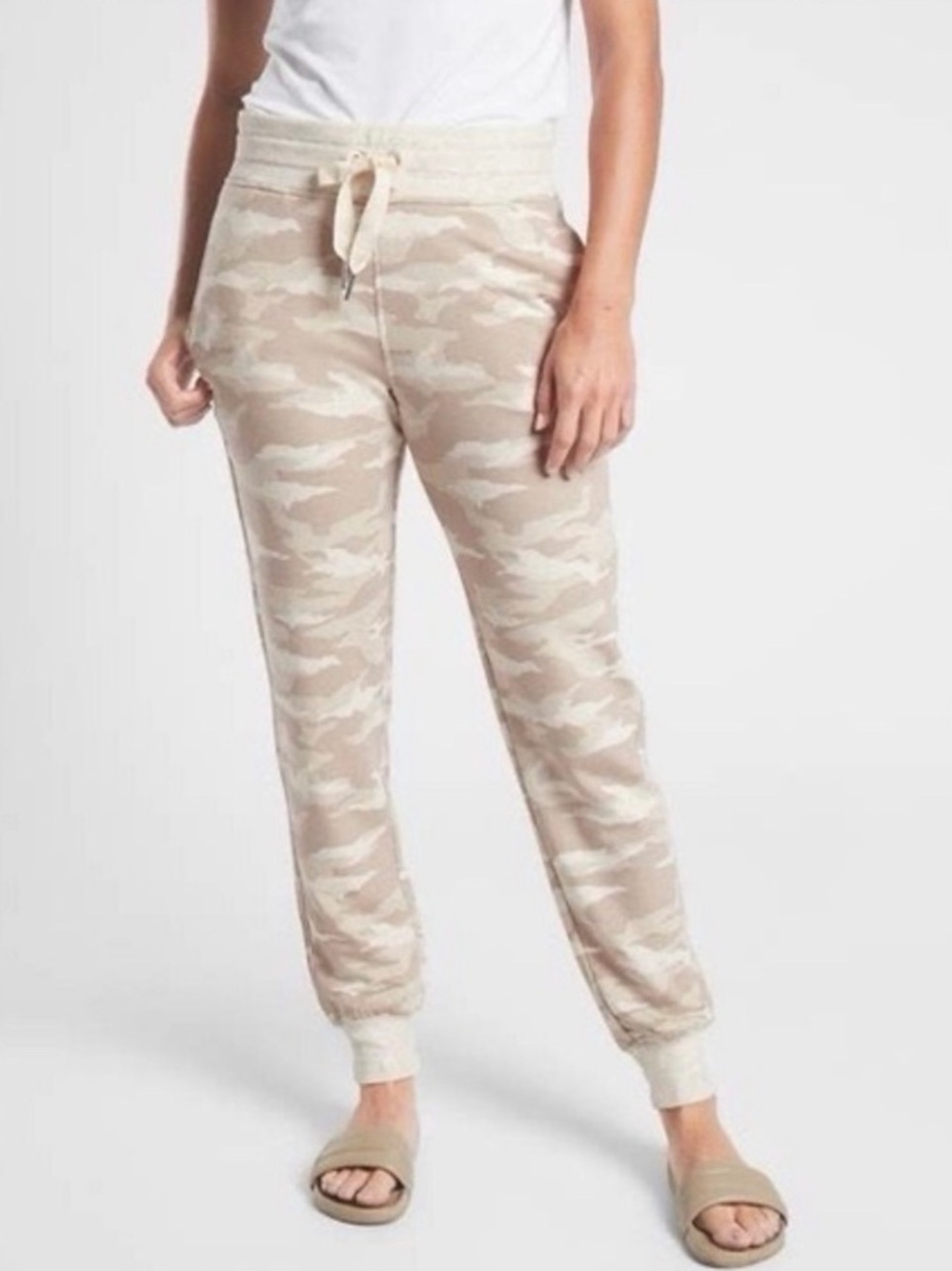 Athleta Balance Printed Camo Drawstring Joggers